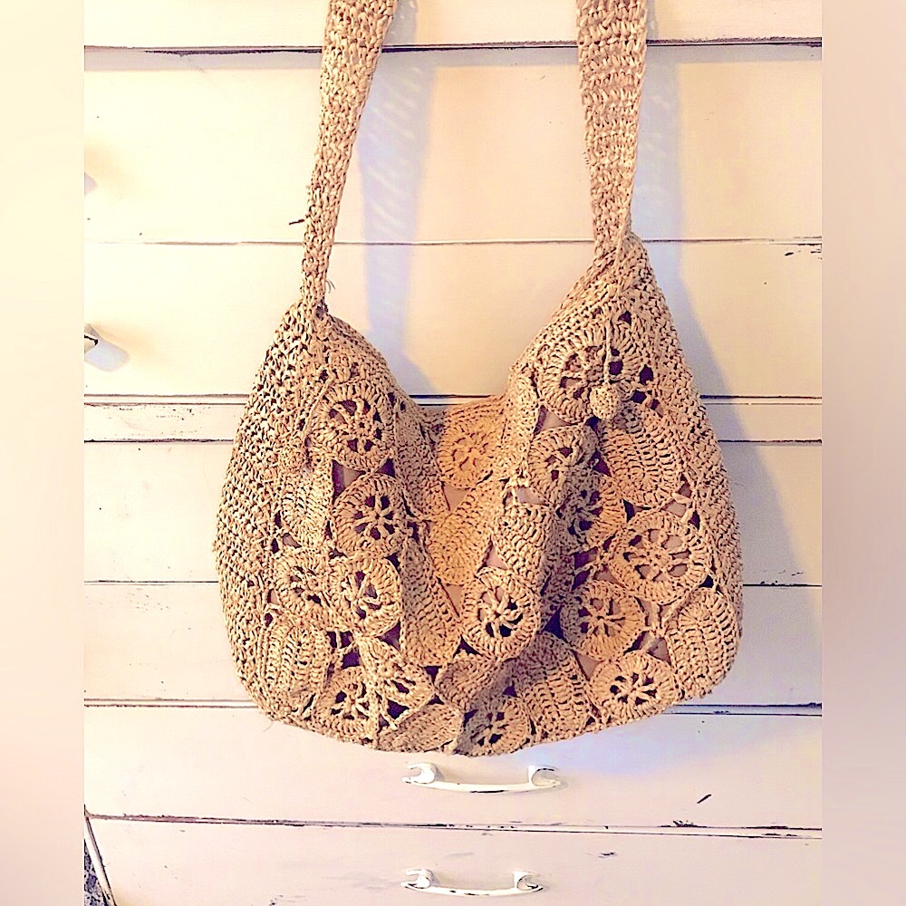 EUC Flora Bella Anthropologie Rafia Purse